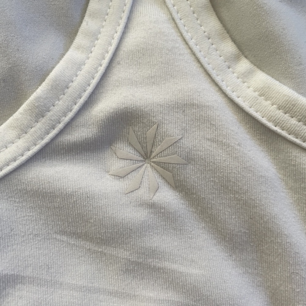 Athleta high neck long racerback white tank - Picture 3 of 6